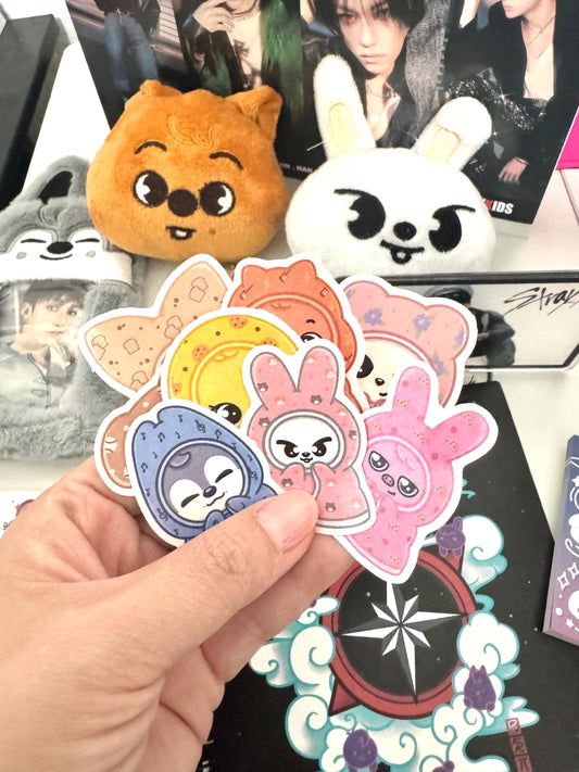 Stray Kids Skzoo Sticker Pack: OT8 Cozy Blanket Holographic Vinyl