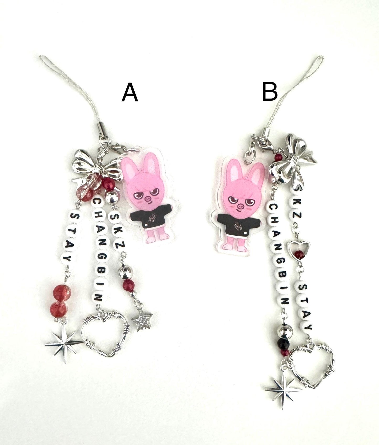 Stray Kids Lightstick/phone charms with Skzoo characters