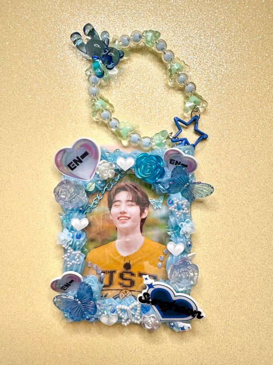 Custom Decoden Toploader: Handmade Photo Card Holder