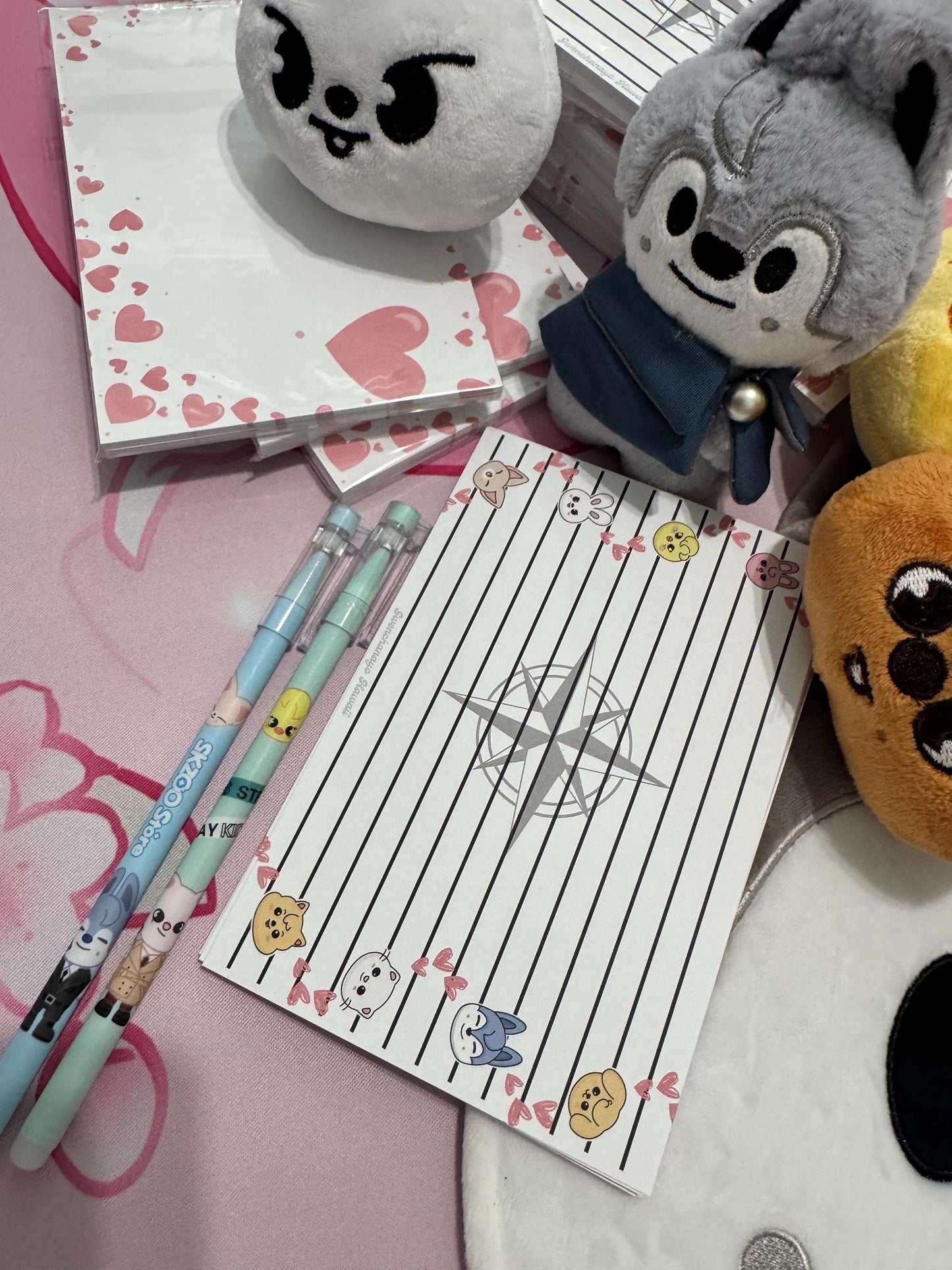 Stray Kids Cute Heart & Head SKZOO Note Cards