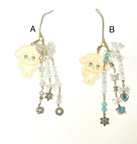 Ateez Lightstick/phone charms with Aniteez characters