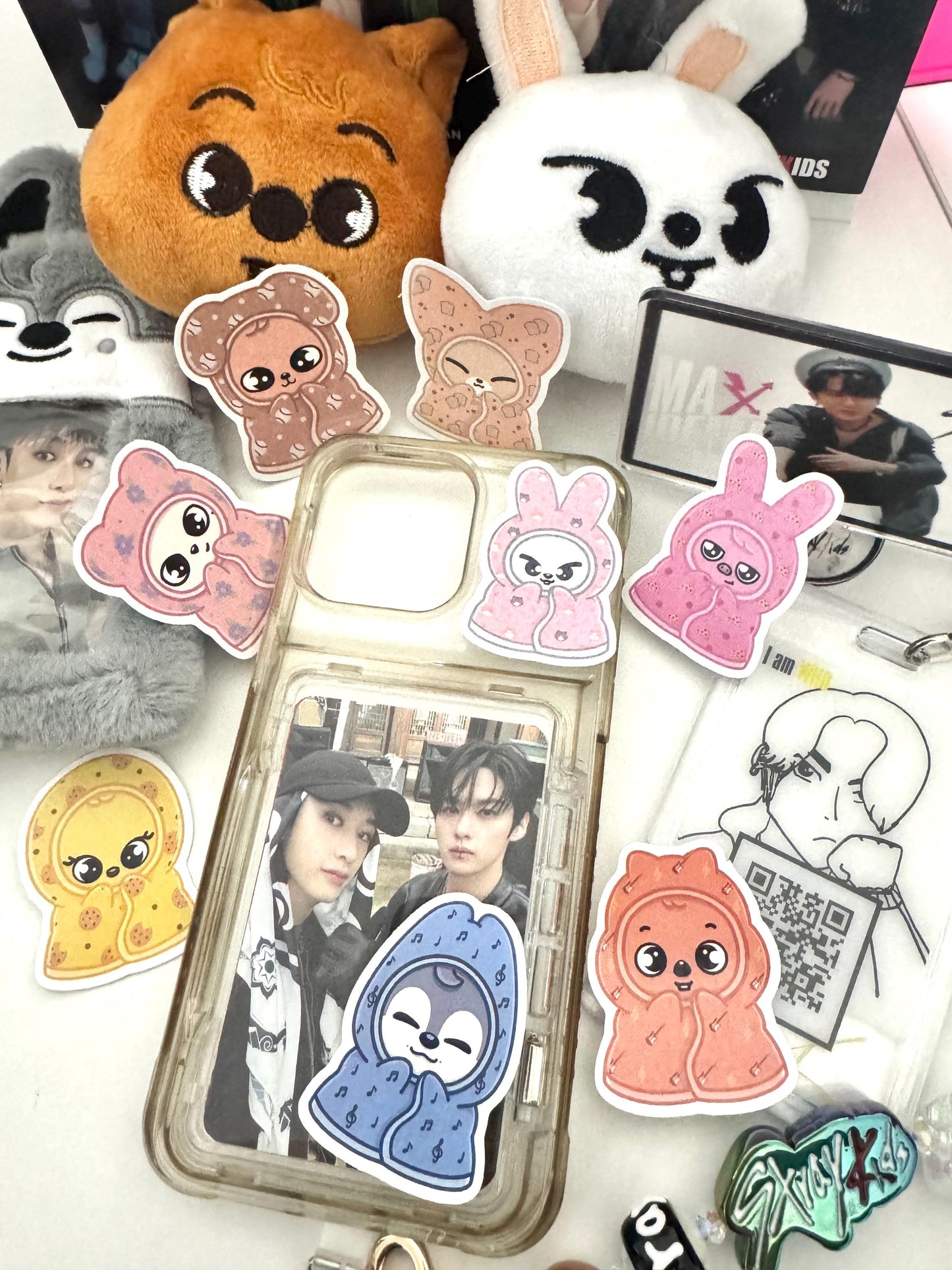 Stray Kids Skzoo Sticker Pack: OT8 Cozy Blanket Holographic Vinyl