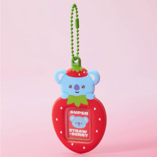 BT21 - STRAWBERRY PARTY MINI PHOTO HOLDER KEYRING