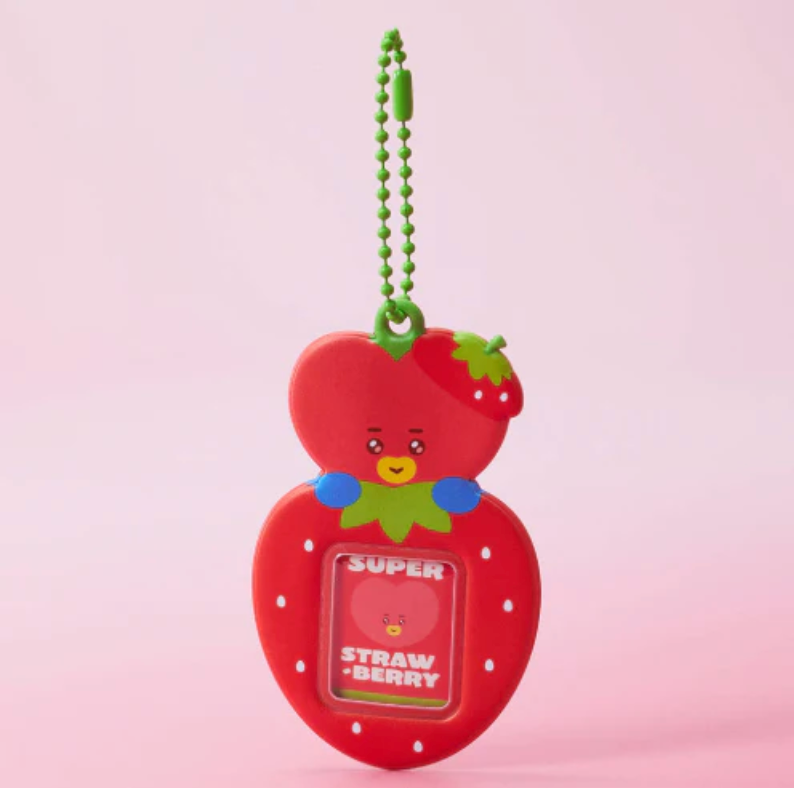BT21 - STRAWBERRY PARTY MINI PHOTO HOLDER KEYRING