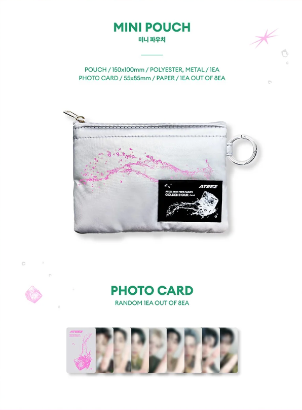 PRE-ORDER: ATEEZ - GOLDEN HOUR : PART.5 POP UP OFFICIAL MD MINI POUCH