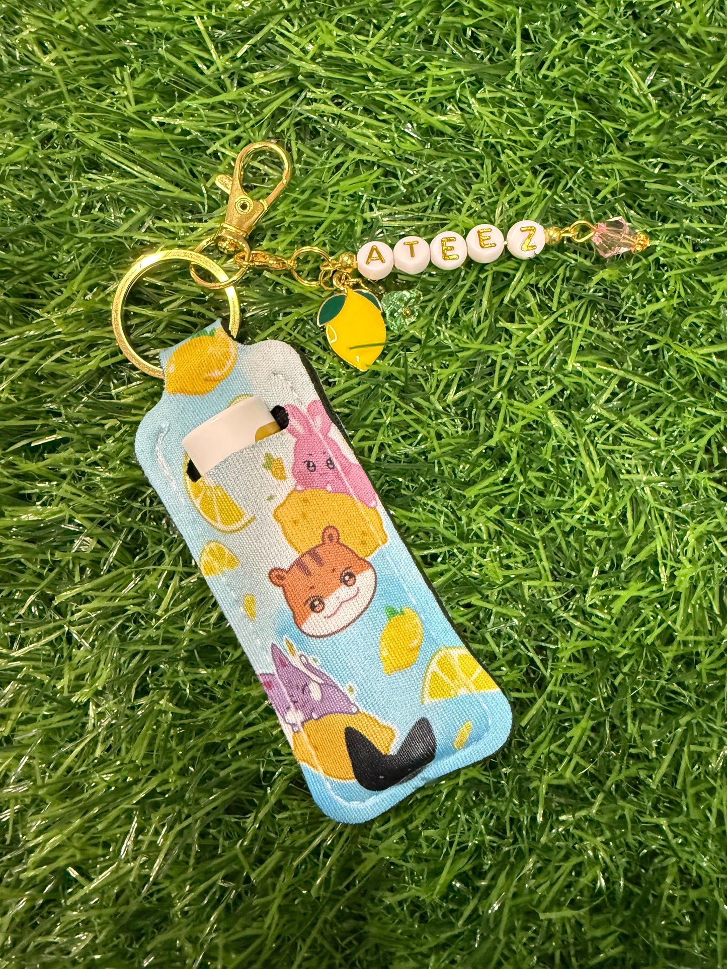 Ateez Aniteez Lemondrop Lip Balm Holder: K-Pop Atiny Gift