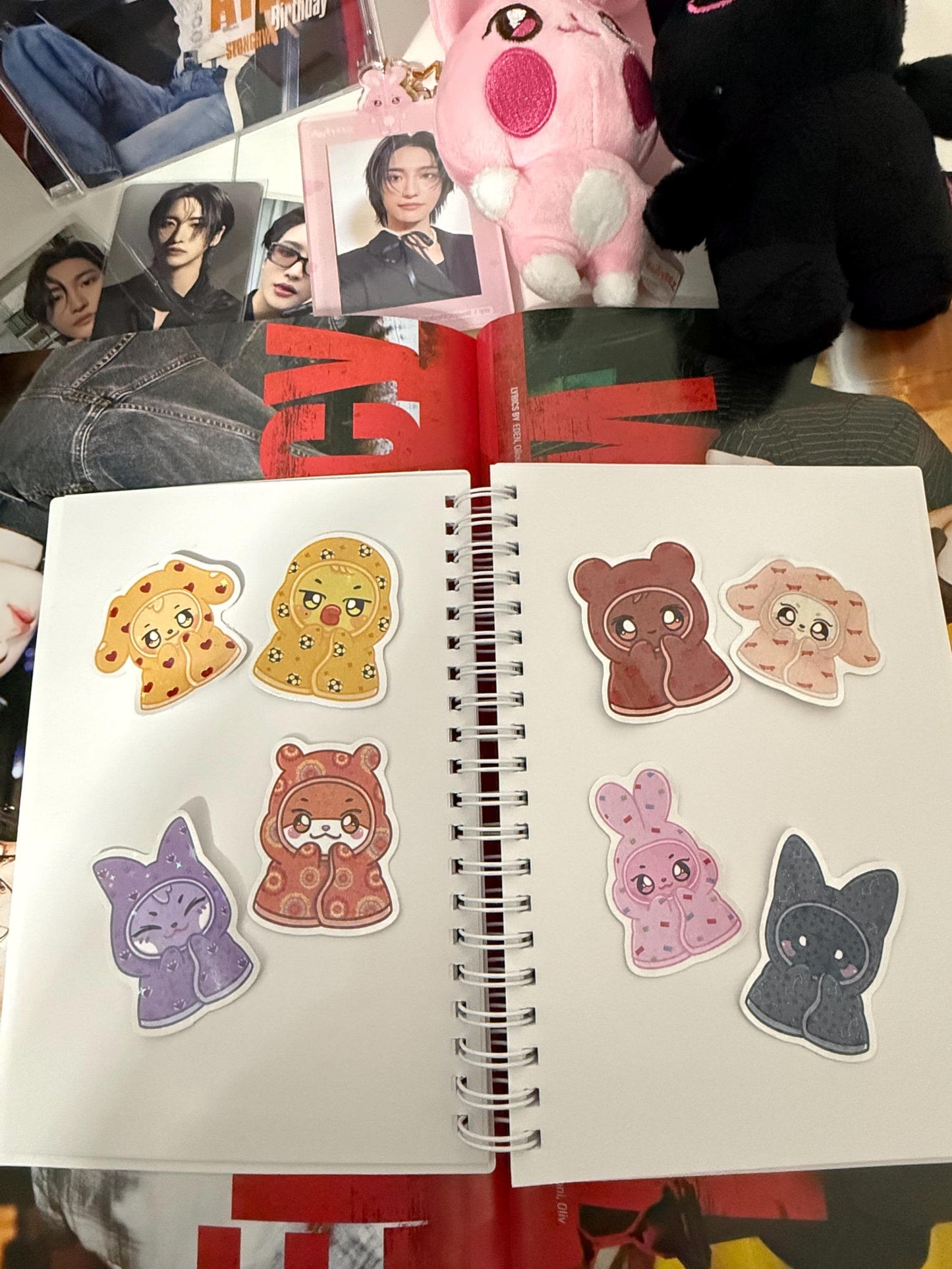 Ateez OT8 Cozy Blanket Sticker Pack: Holographic Star Vinyl