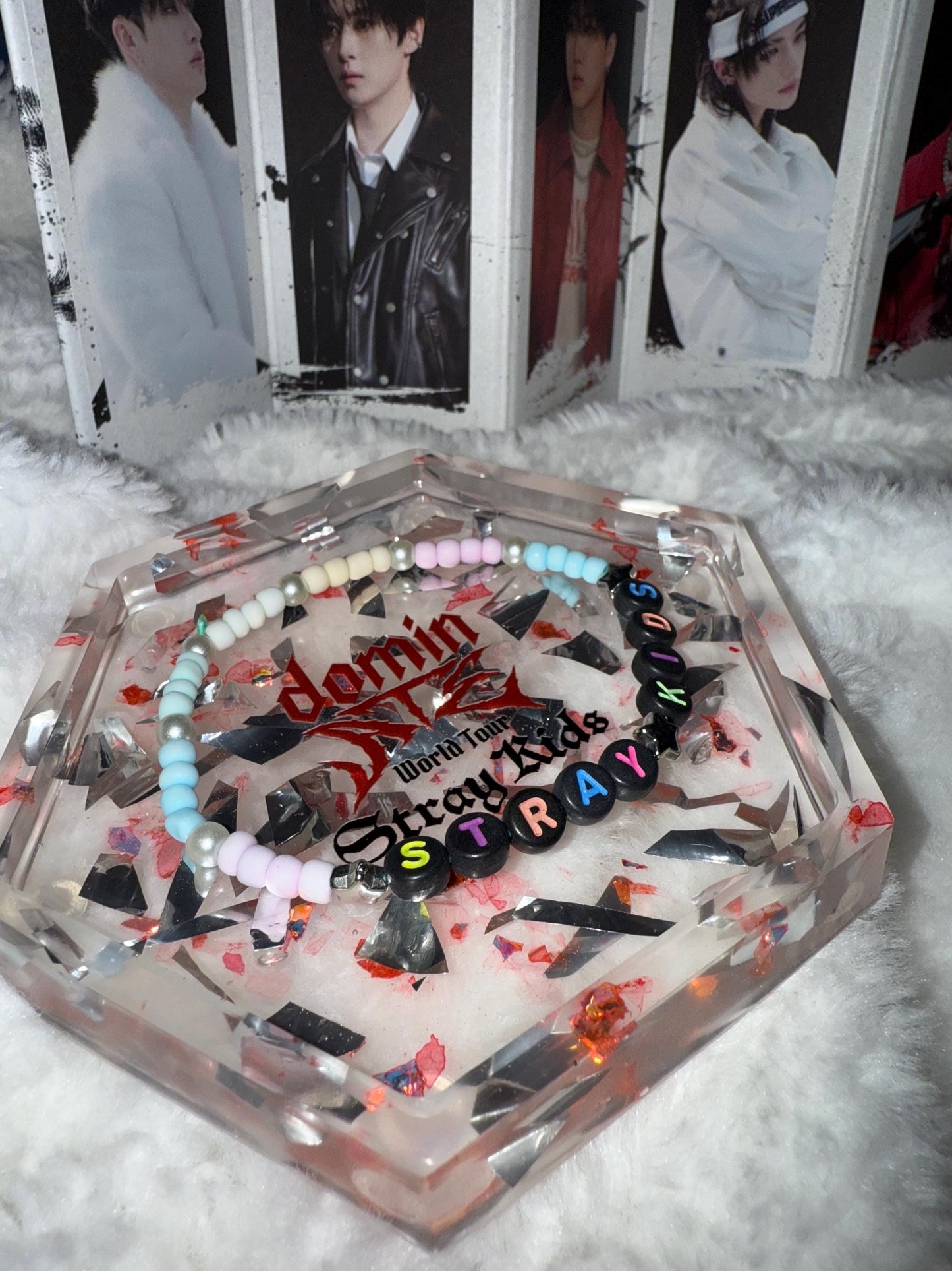 Stray Kids Dominate Concert Confetti Trinket Tray/Coaster