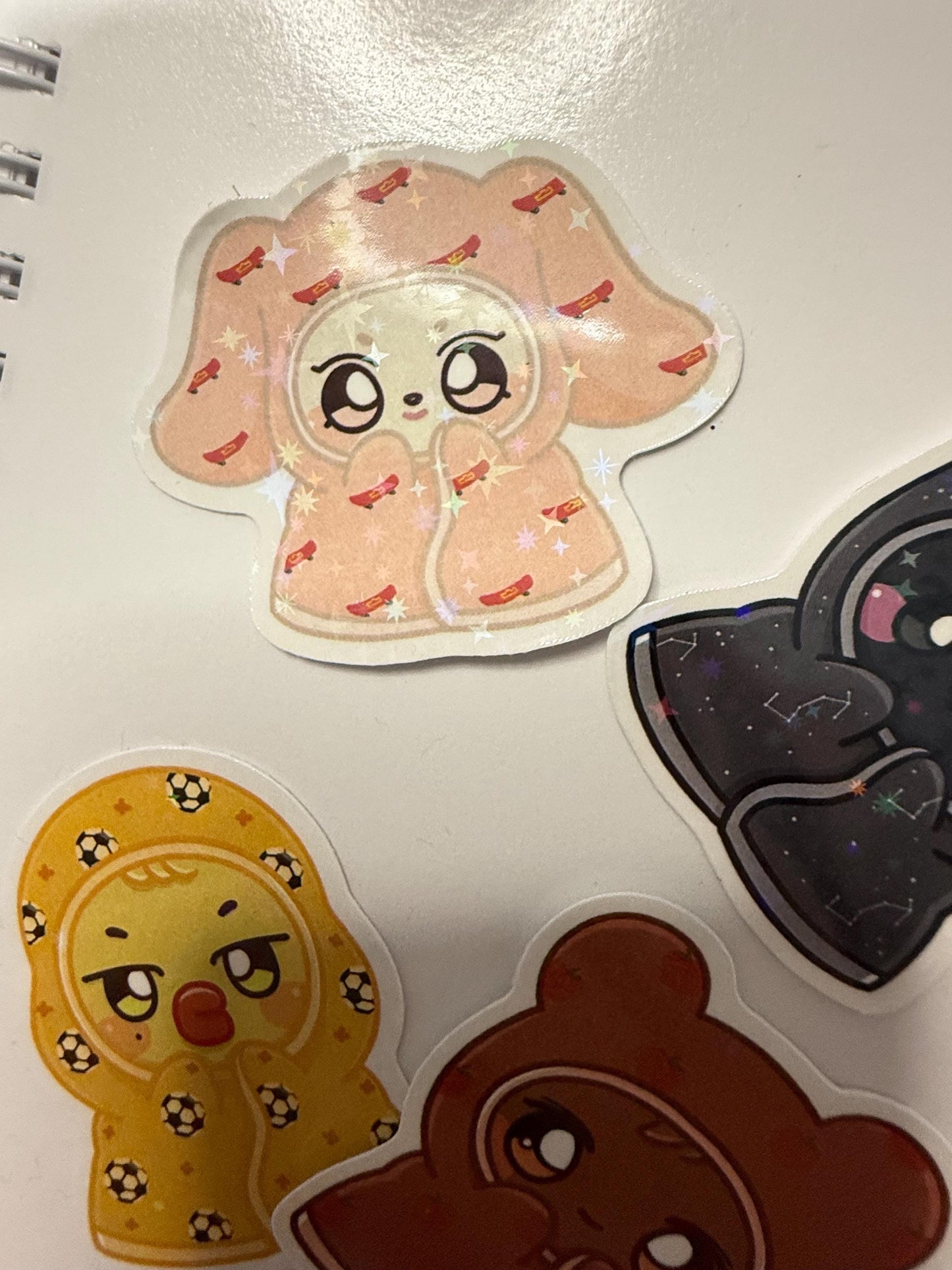 Ateez OT8 Cozy Blanket Sticker Pack: Holographic Star Vinyl