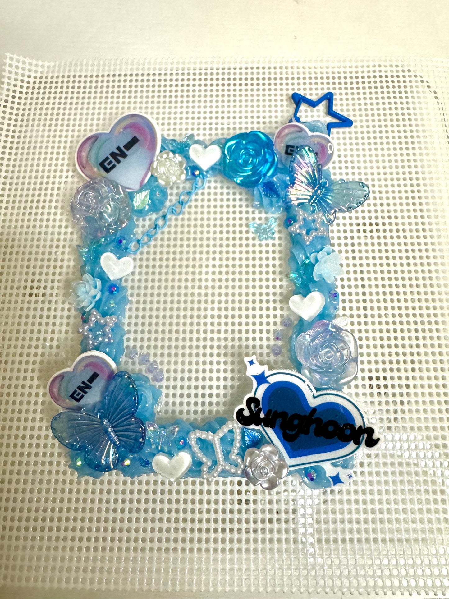 Custom Decoden Toploader: Handmade Photo Card Holder