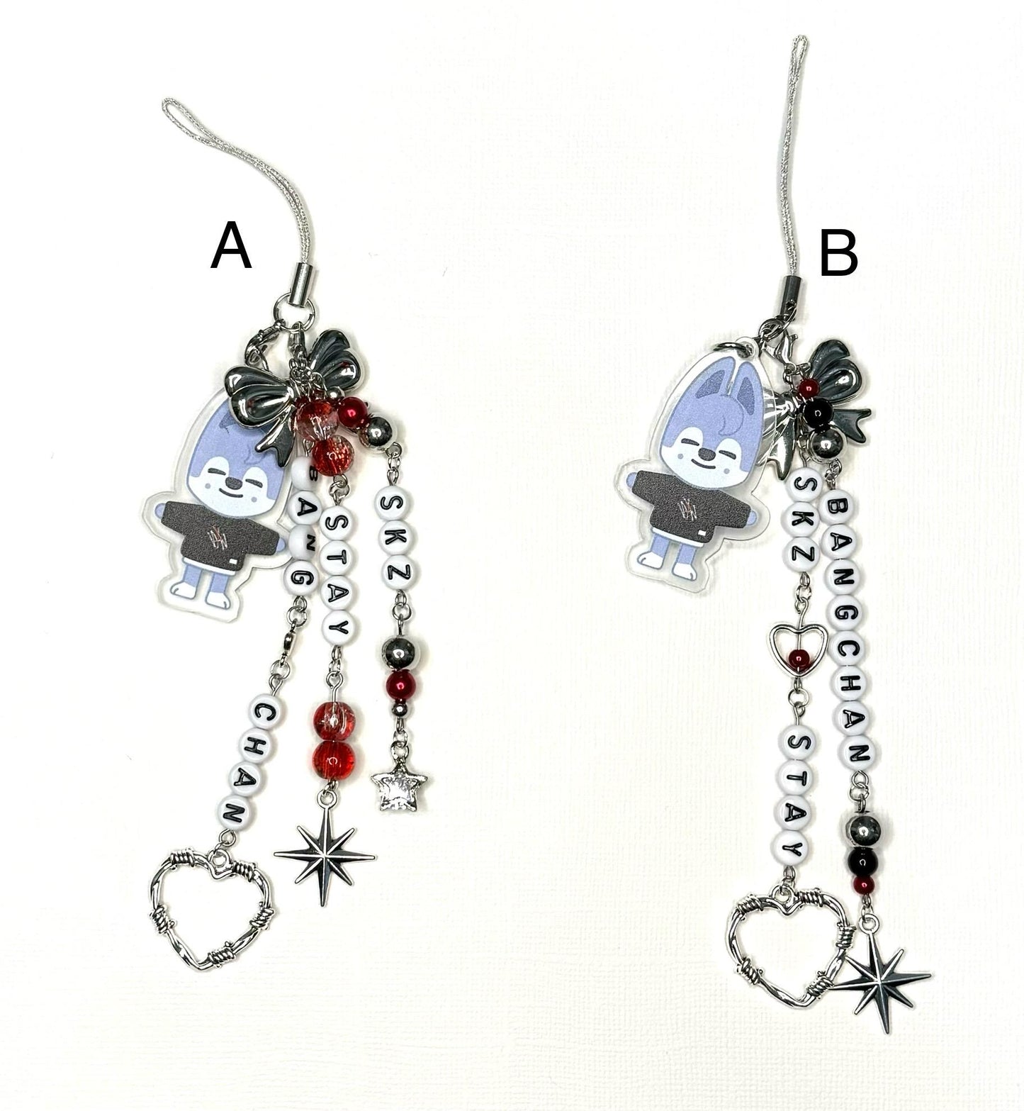 Stray Kids Lightstick/phone charms with Skzoo characters