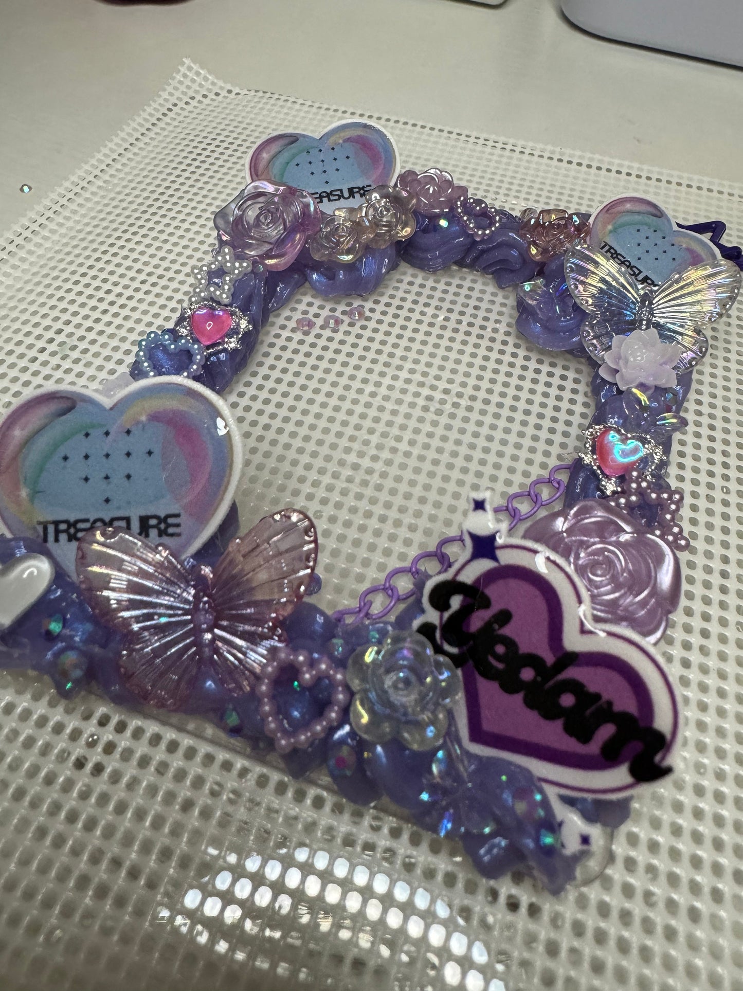 Custom Decoden Toploader: Handmade Photo Card Holder