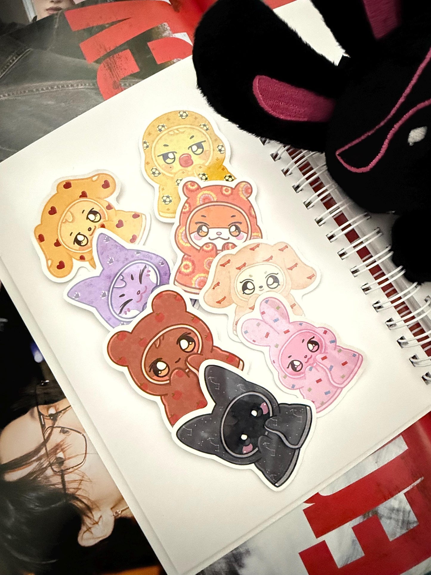 Ateez OT8 Cozy Blanket Sticker Pack: Holographic Star Vinyl