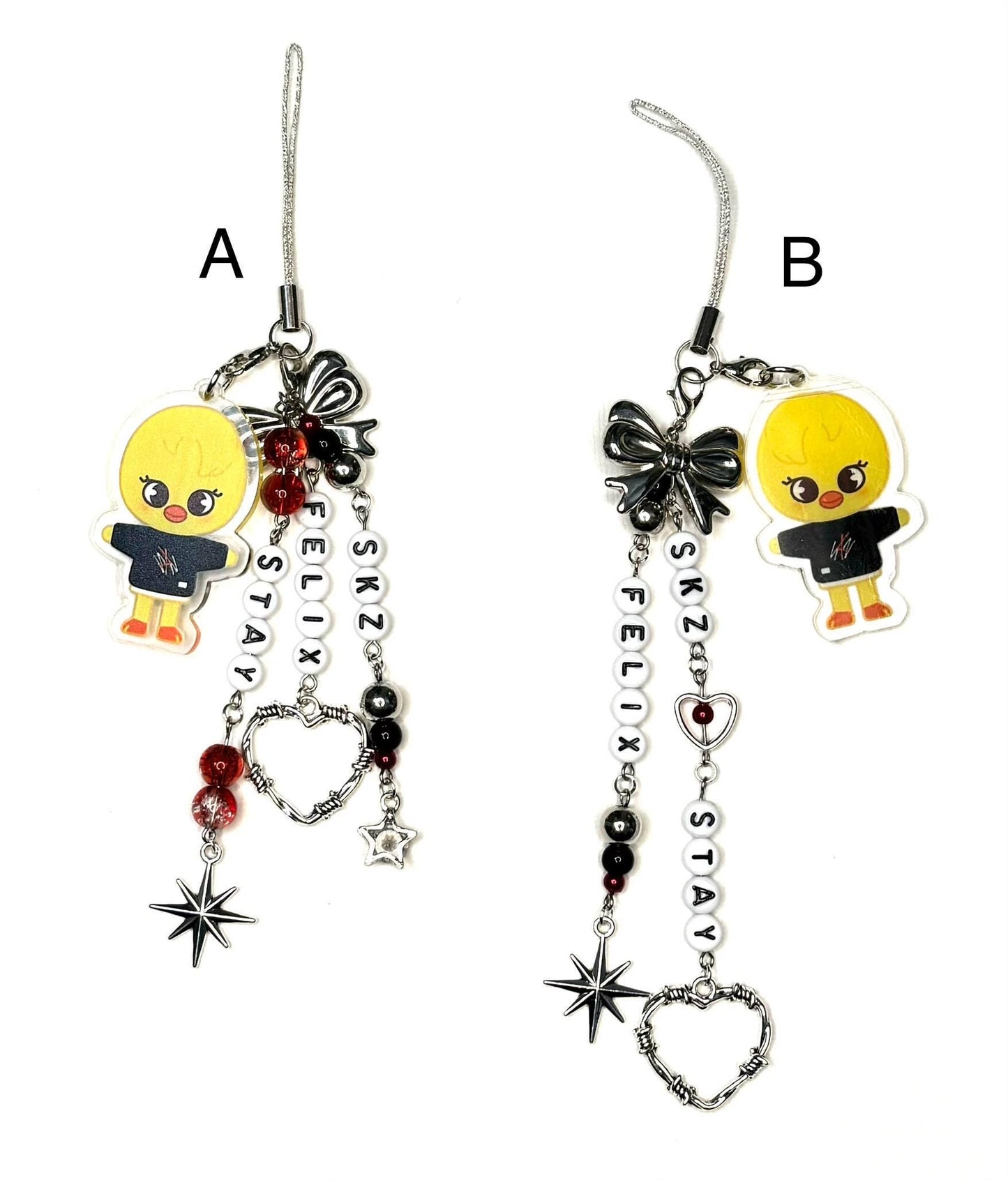 Stray Kids Lightstick/phone charms with Skzoo characters