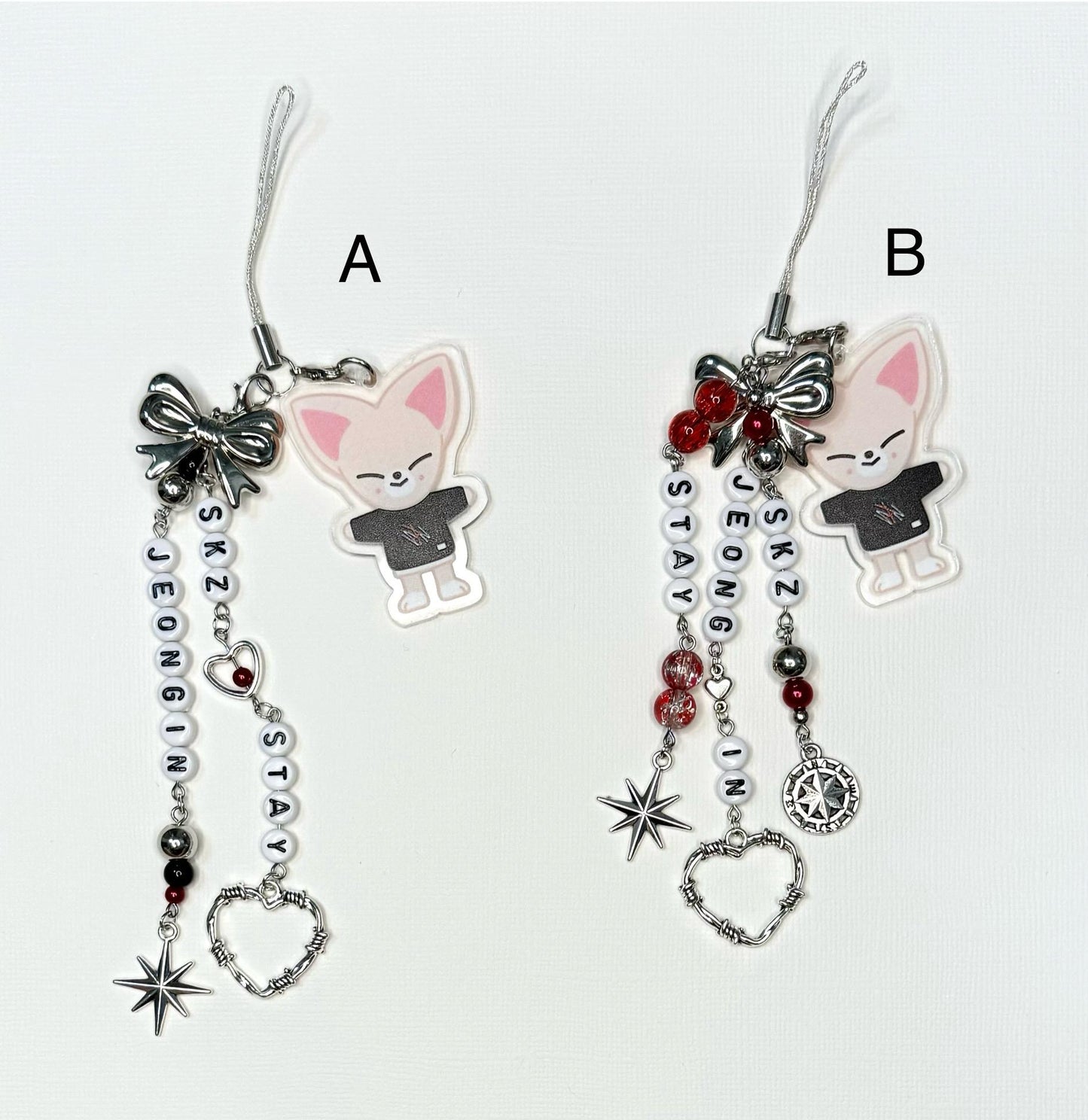 Stray Kids Lightstick/phone charms with Skzoo characters