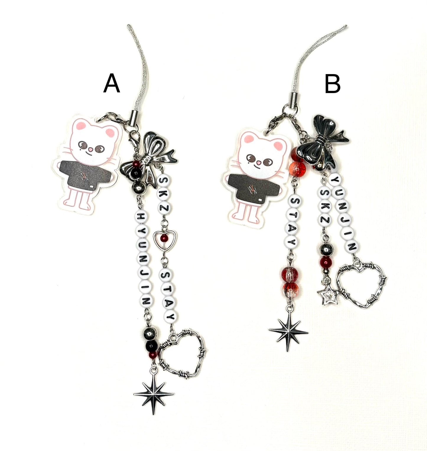 Stray Kids Lightstick/phone charms with Skzoo characters