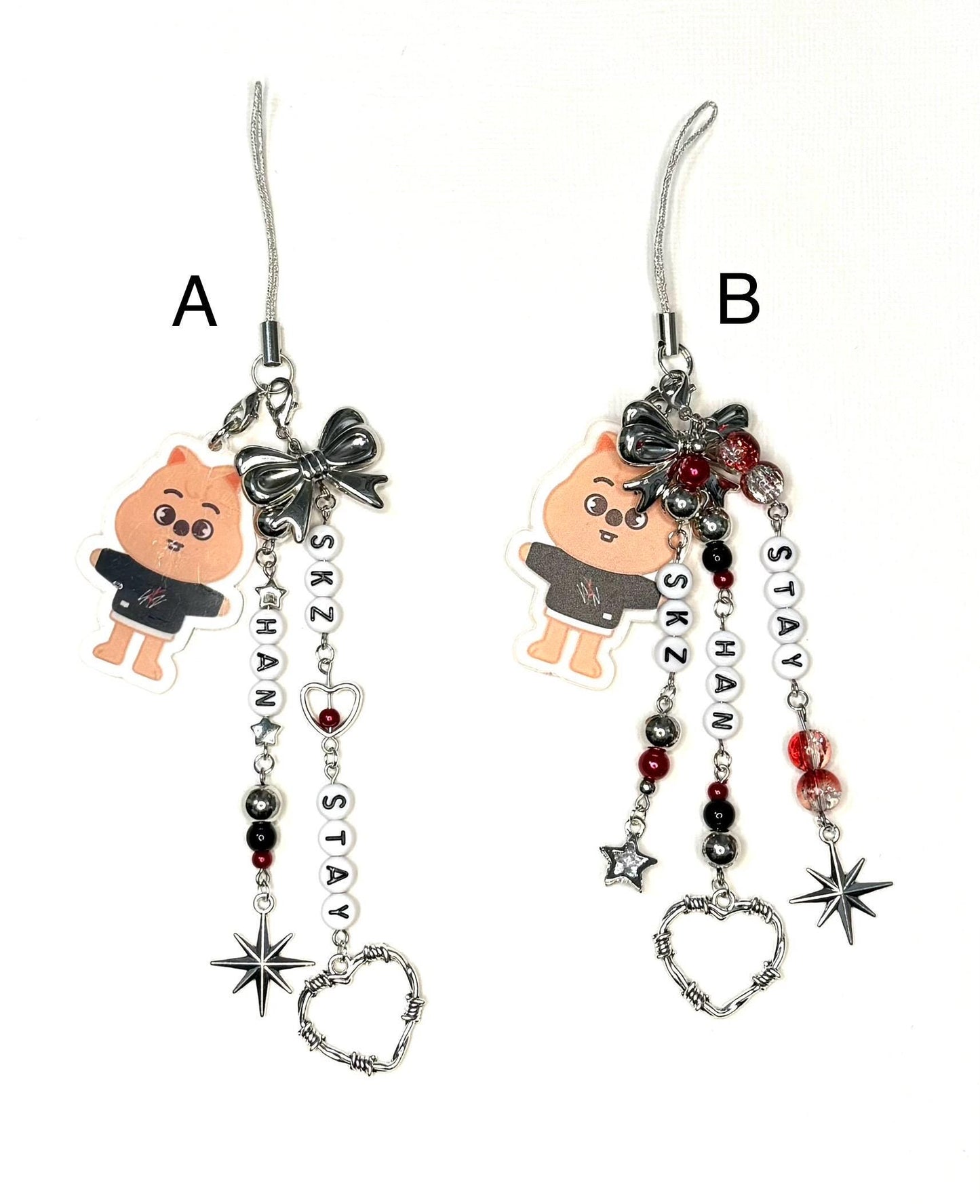 Stray Kids Lightstick/phone charms with Skzoo characters