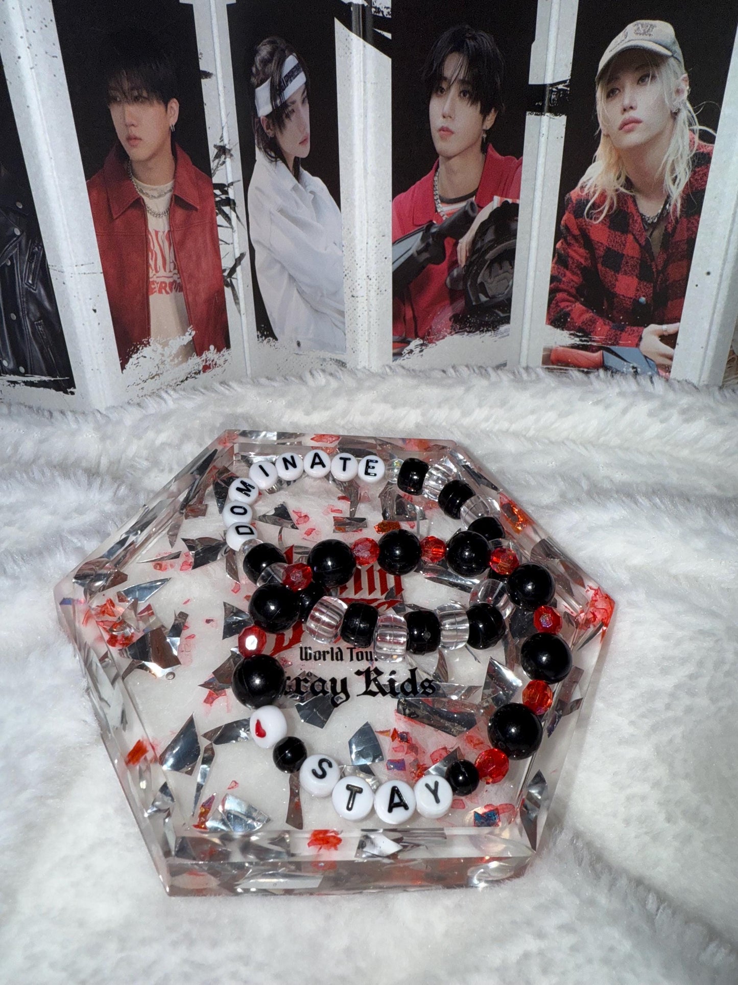 Stray Kids Dominate Concert Confetti Trinket Tray/Coaster