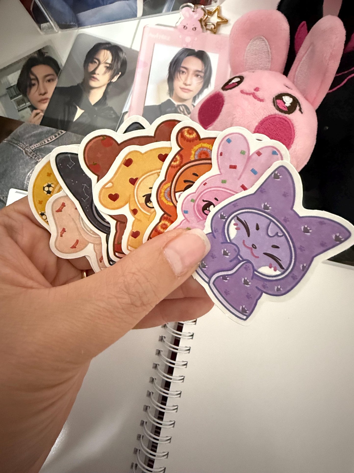 Ateez OT8 Cozy Blanket Sticker Pack: Holographic Star Vinyl