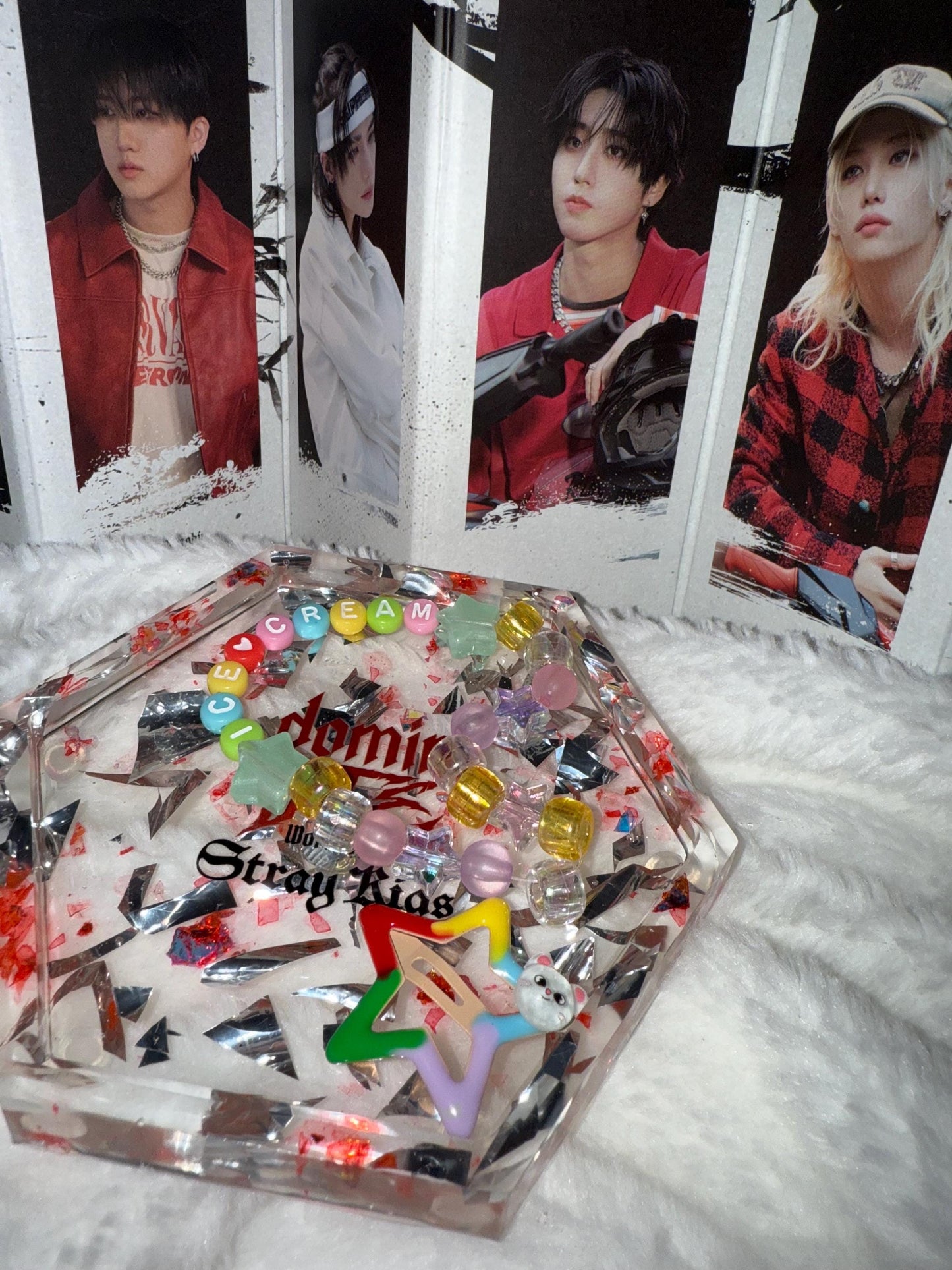 Stray Kids Dominate Concert Confetti Trinket Tray/Coaster