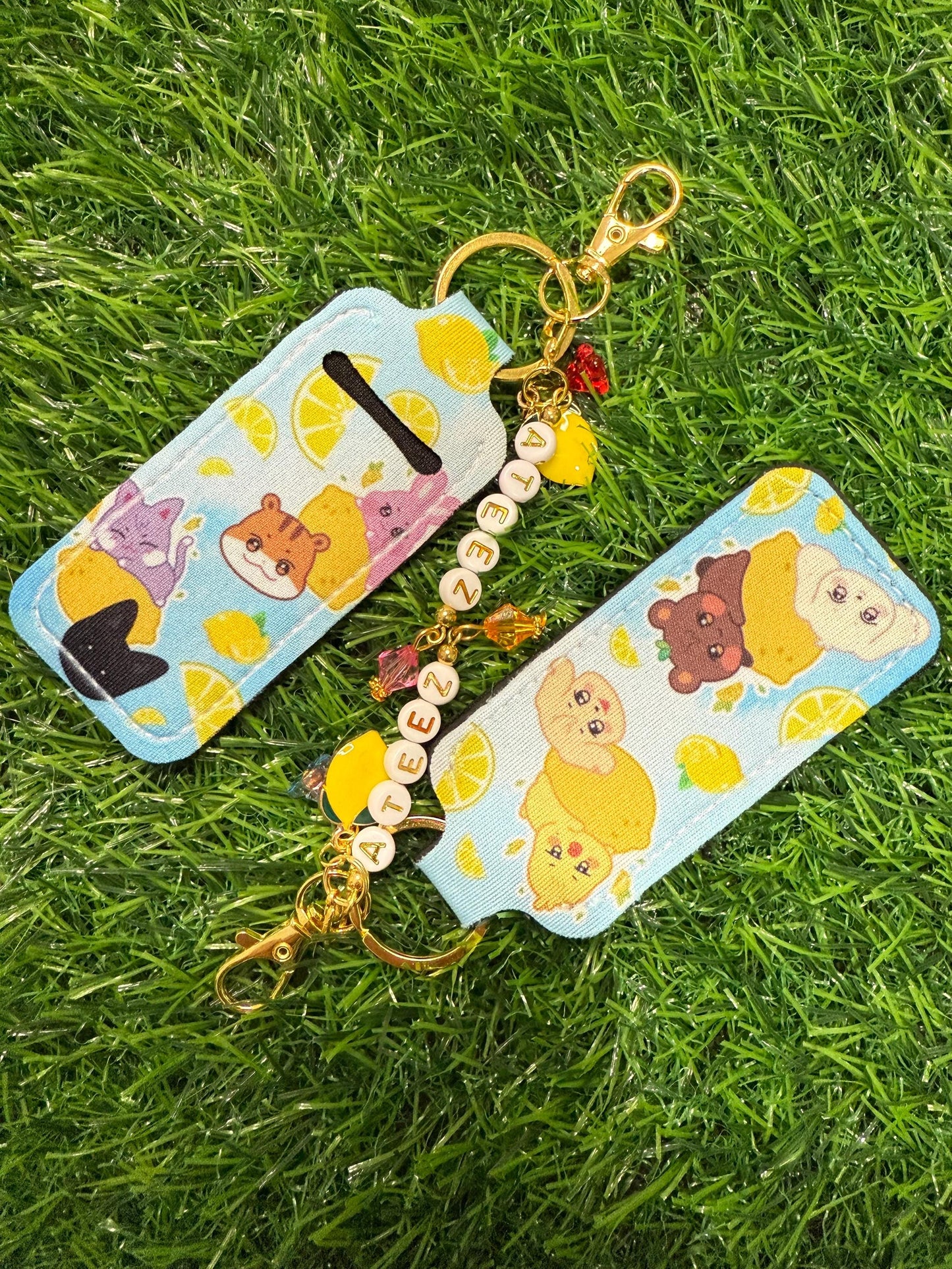 Ateez Aniteez Lemondrop Lip Balm Holder: K-Pop Atiny Gift