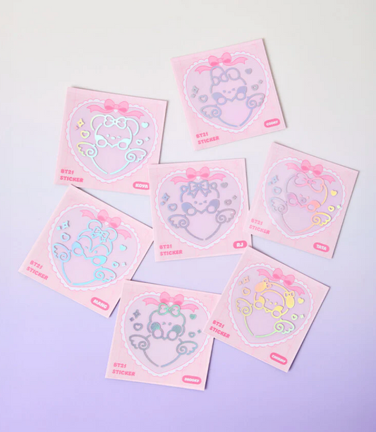 BT21 minini Ribboned U Hologram Sticker