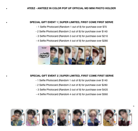 PRE-ORDER: ATEEZ - ANITEEZ IN COLOR POP UP OFFICIAL MD MINI PHOTO HOLDER