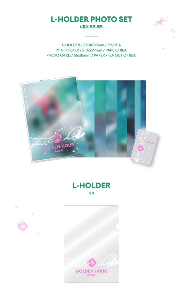PRE-ORDER: ATEEZ - GOLDEN HOUR : PART.5 POP UP OFFICIAL MD L-HOLDER PHOTO SET