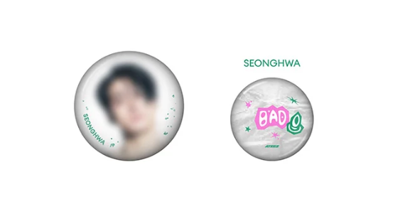 PRE-ORDER: ATEEZ - GOLDEN HOUR : PART.5 POP UP OFFICIAL MD CAN BADGE SET