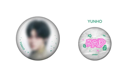 PRE-ORDER: ATEEZ - GOLDEN HOUR : PART.5 POP UP OFFICIAL MD CAN BADGE SET