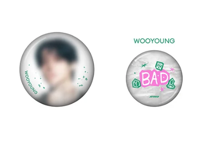 PRE-ORDER: ATEEZ - GOLDEN HOUR : PART.5 POP UP OFFICIAL MD CAN BADGE SET