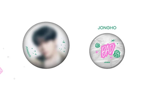PRE-ORDER: ATEEZ - GOLDEN HOUR : PART.5 POP UP OFFICIAL MD CAN BADGE SET