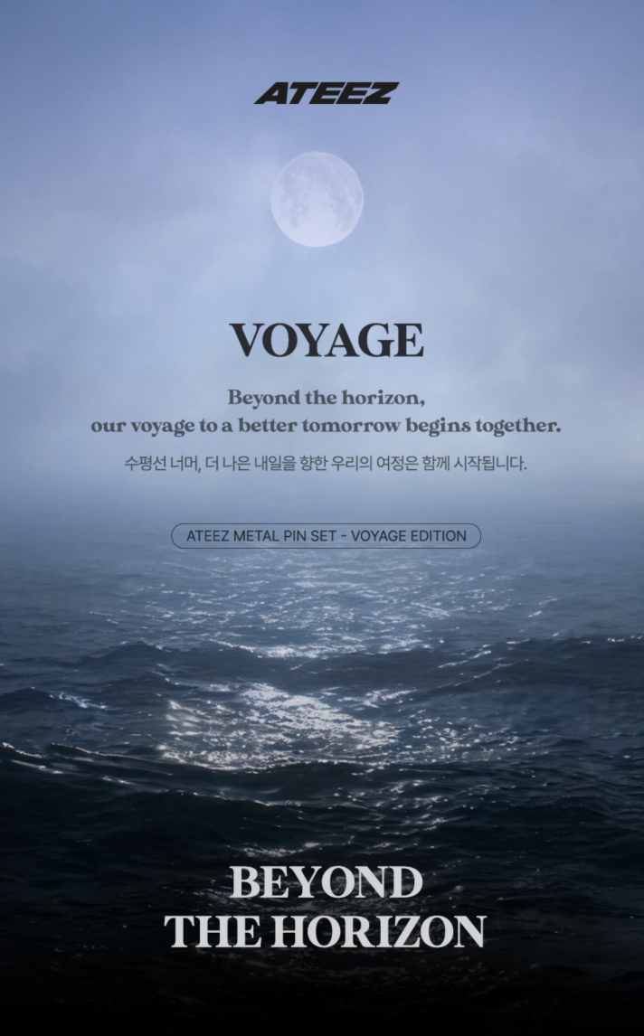 PRE-ORDER: ATEEZ - ATEEZ X FANPLDAY OFFICIAL MD METAL PIN SET VOYAGE EDITION