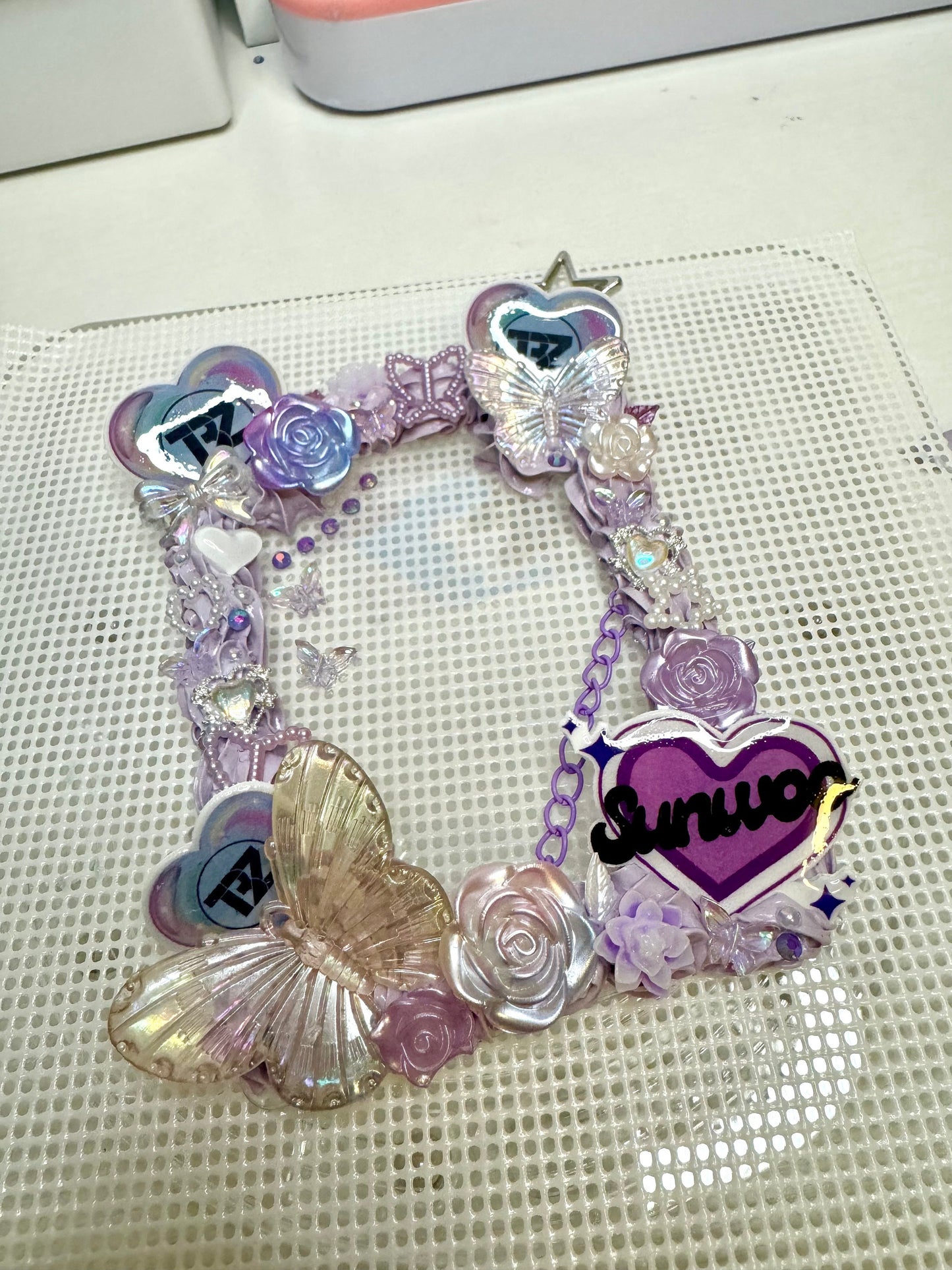 Custom Decoden Toploader: Handmade Photo Card Holder