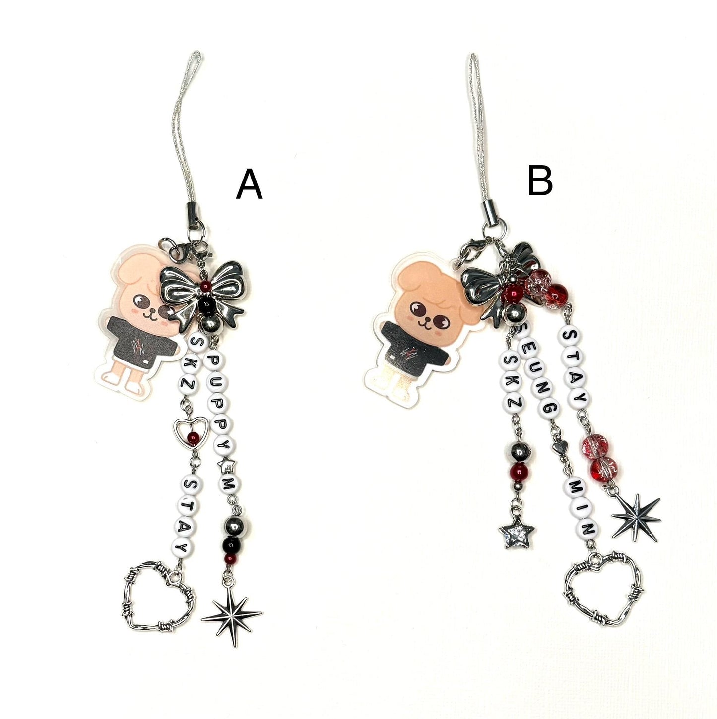 Stray Kids Lightstick/phone charms with Skzoo characters