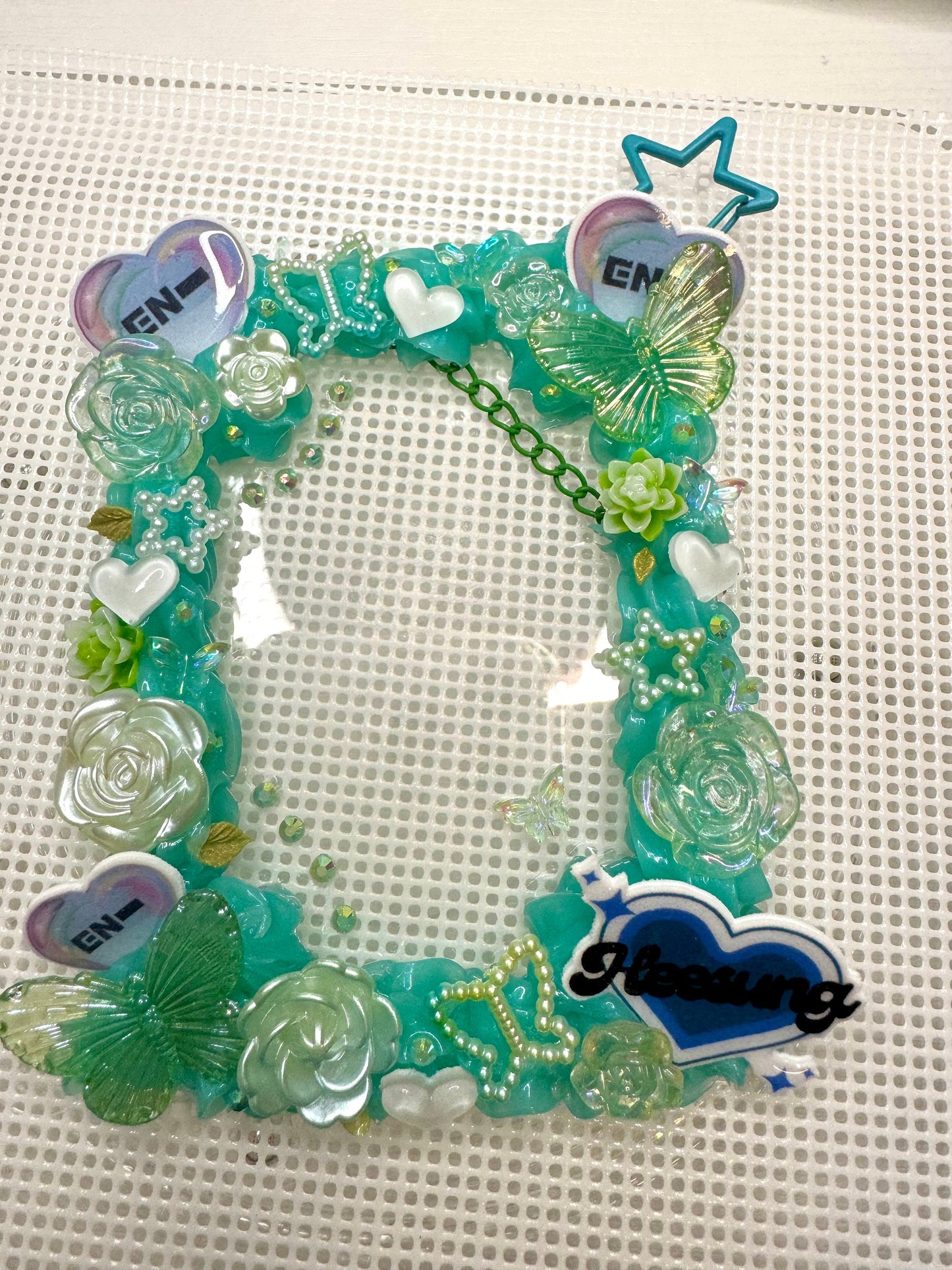 Custom Decoden Toploader: Handmade Photo Card Holder