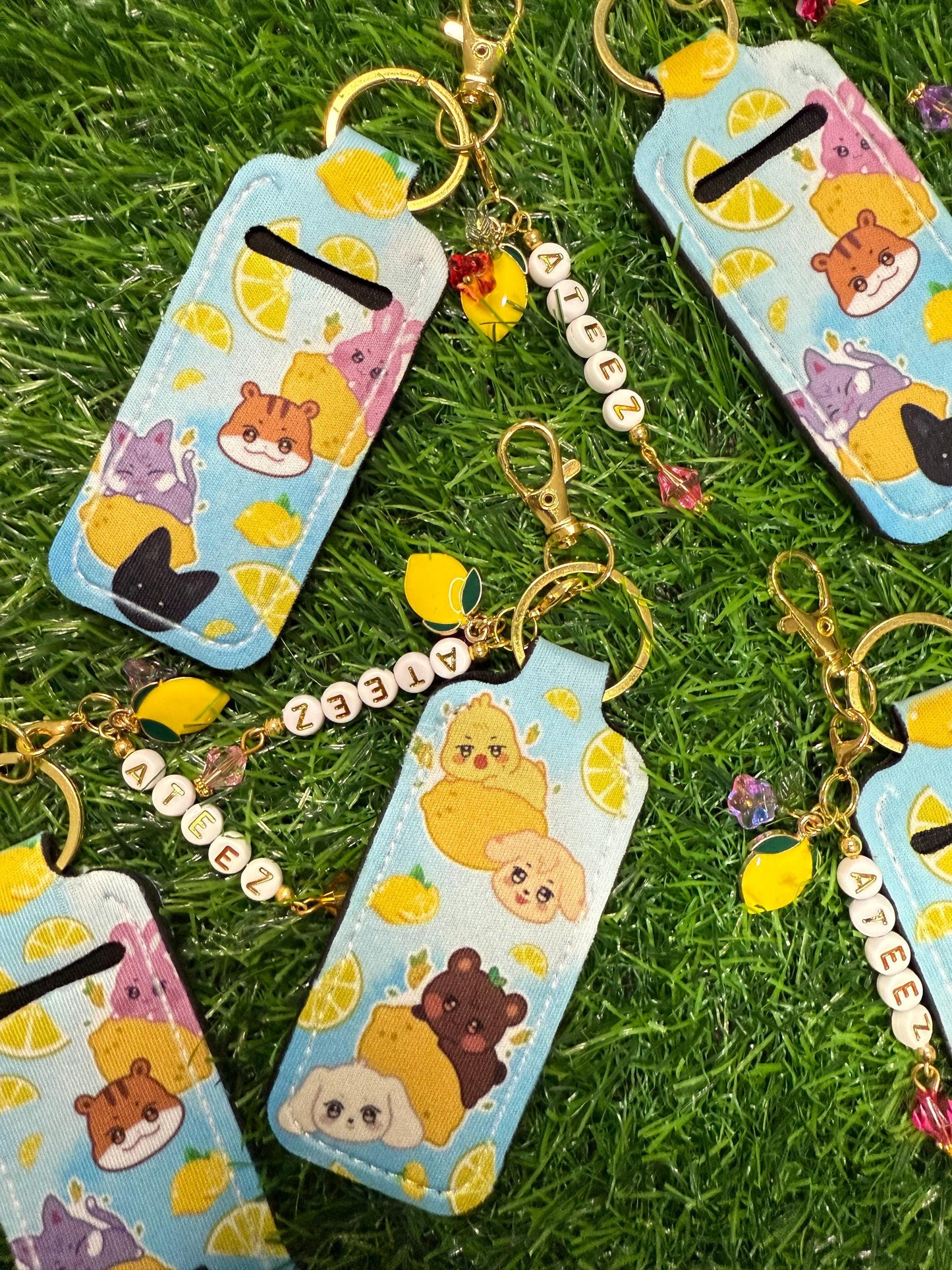 Ateez Aniteez Lemondrop Lip Balm Holder: K-Pop Atiny Gift