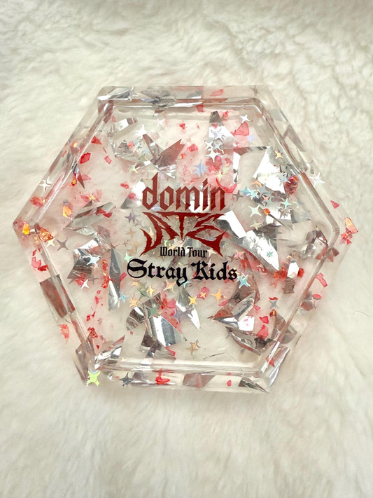 Stray Kids Dominate Concert Confetti Trinket Tray/Coaster