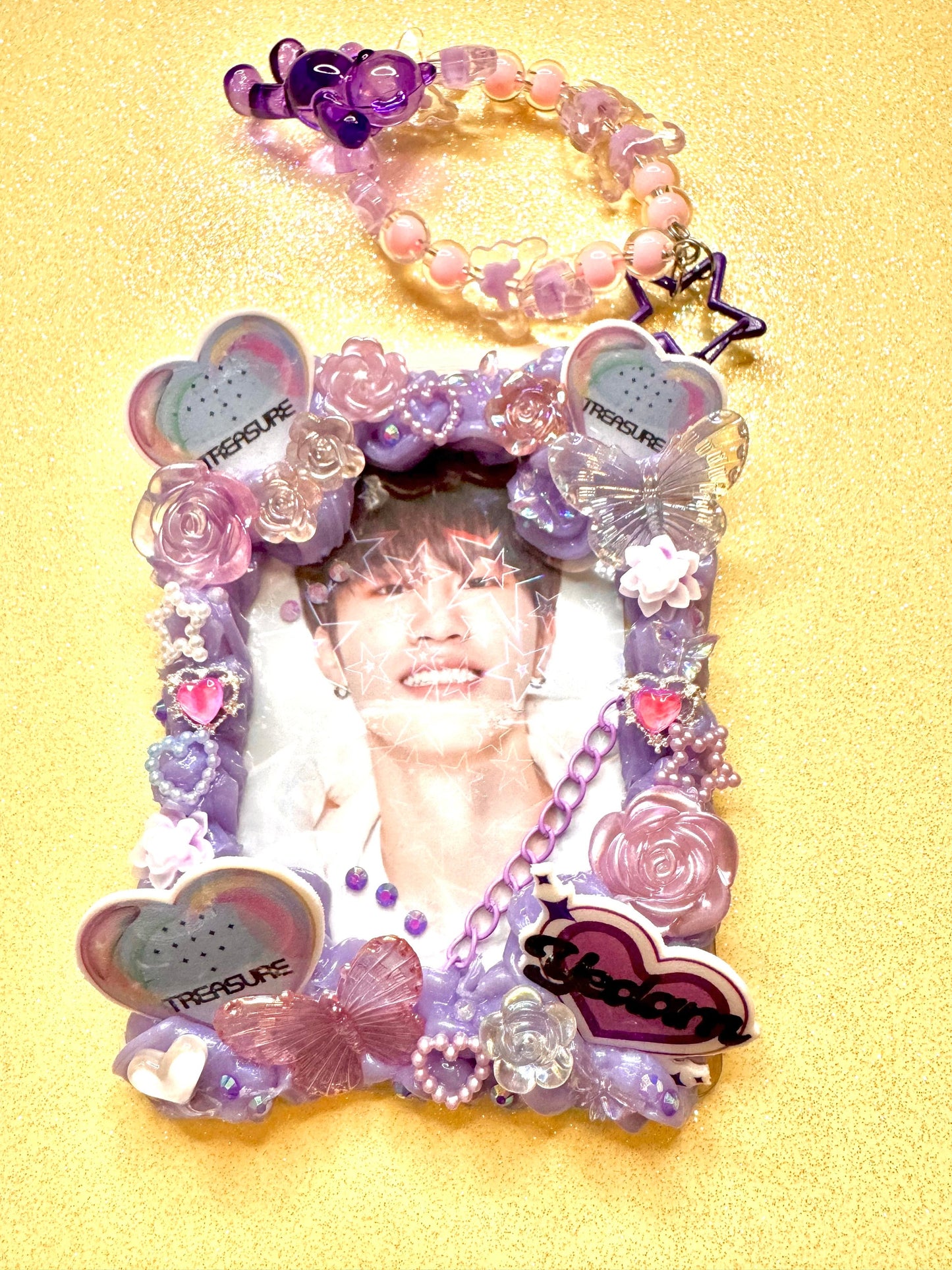 Custom Decoden Toploader: Handmade Photo Card Holder