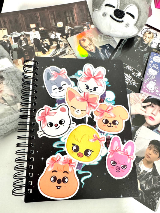 Stray Kids Skzoo Sticker Pack: OT8 Bow Stickers